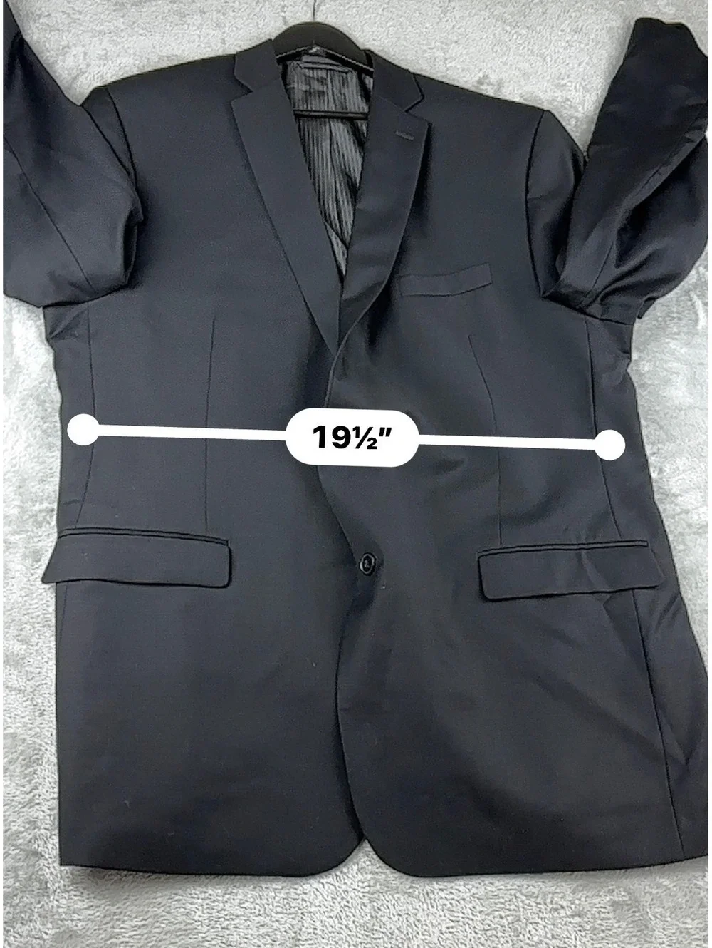 Calvin Klein Men's Charcoal Gray 100% Wool Blazer Suit Jacket 48L